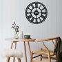Wallity Reloj de Pared Metal 10 Negro 48x48 cm